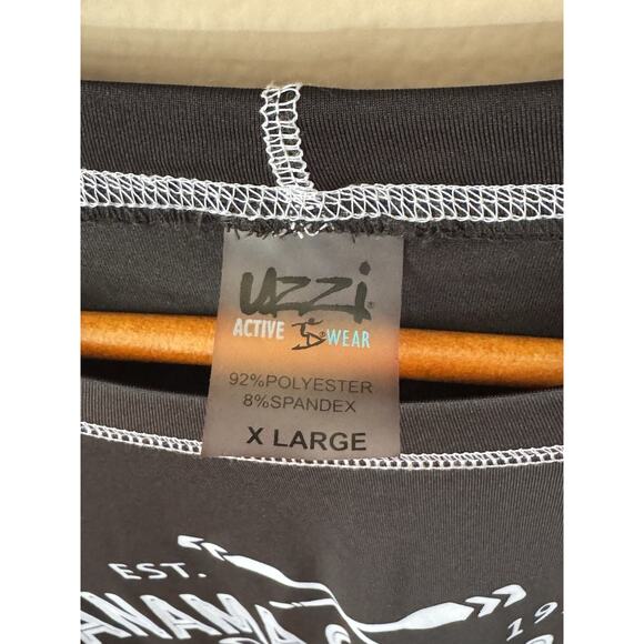Mens Long Sleeve UZZI Surf Shirt Black With Logo Activewear XL - Picture 2 of 4